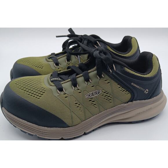 KEEN Olive/Black Vista Energy Work Sneakers with The Safety Toe. Size 5.5m.